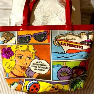 Decorated comic book bag